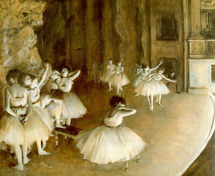 Edgar Degas Ballet Rehearsal on Stage